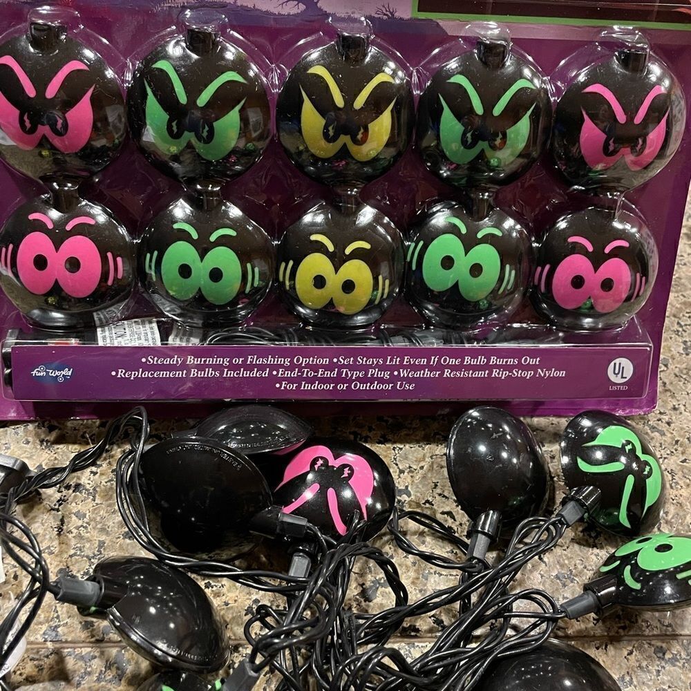 Eerie Eyes Halloween String Lights 2 sets
